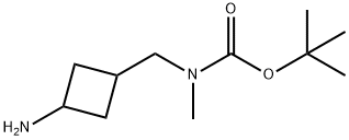 Carbamic acid, N-[(3-aminocyclobutyl)methyl]-N-methyl-, 1,1-dimethylethyl ester Structure