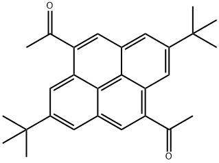 Ethanone, 1,1'-[2,7-bis(1,1-dimethylethyl)-4,9-pyrenediyl]bis- Structure