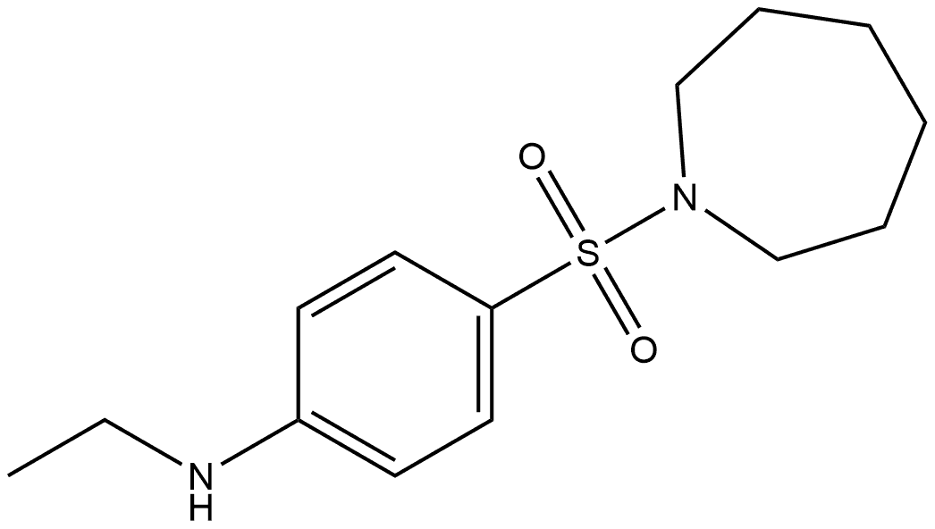 4-(azepan-2-ylsulfonyl)-N-ethylaniline Structure