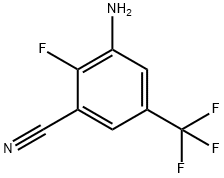 Benzonitrile, 3-amino-2-fluoro-5-(trifluoromethyl)- Structure