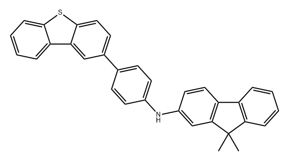 9H-Fluoren-2-amine, N-[4-(2-dibenzothienyl)phenyl]-9,9-dimethyl- Structure