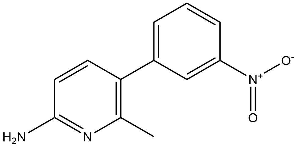 6-methyl-5-(3-nitrophenyl)pyridin-2-amine Structure