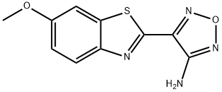 1,2,5-Oxadiazol-3-amine, 4-(6-methoxy-2-benzothiazolyl)- Structure
