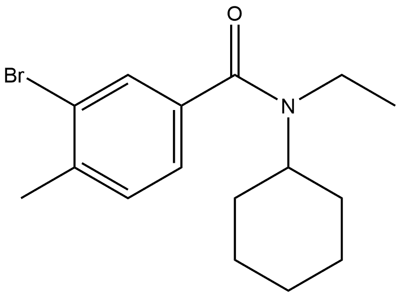 3-Bromo-N-cyclohexyl-N-ethyl-4-methylbenzamide Structure