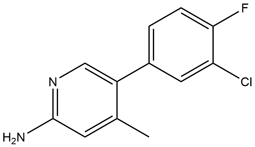 5-(3-Chloro-4-fluorophenyl)-4-methyl-2-pyridinamine Structure