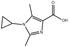 1-cyclopropyl-2,5-dimethyl-1H-imidazole-4-carbo xylic acid Structure