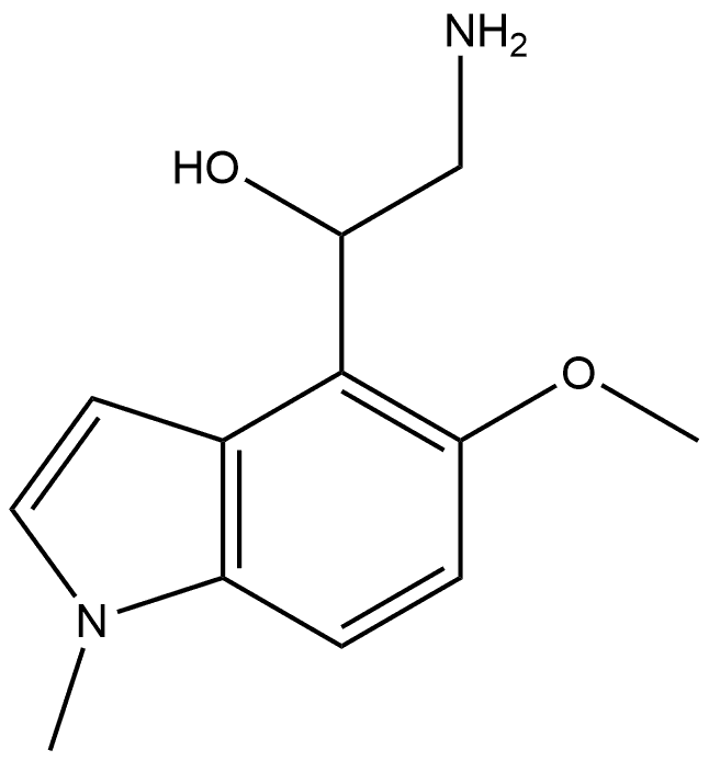 2-amino-1-(5-methoxy-1-methyl-1H-indol-4-yl)ethan-1-ol Structure
