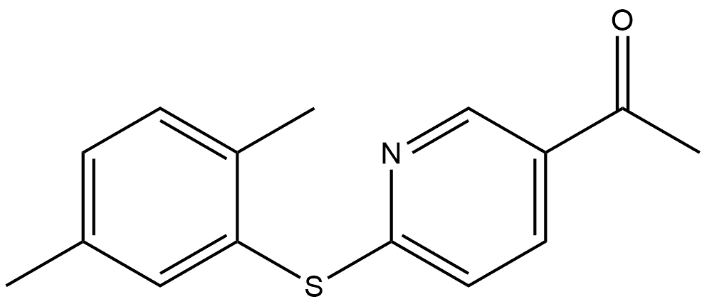 1-[6-[(2,5-Dimethylphenyl)thio]-3-pyridinyl]ethanone Structure