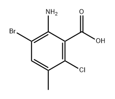 Benzoic acid, 2-amino-3-bromo-6-chloro-5-methyl- Structure