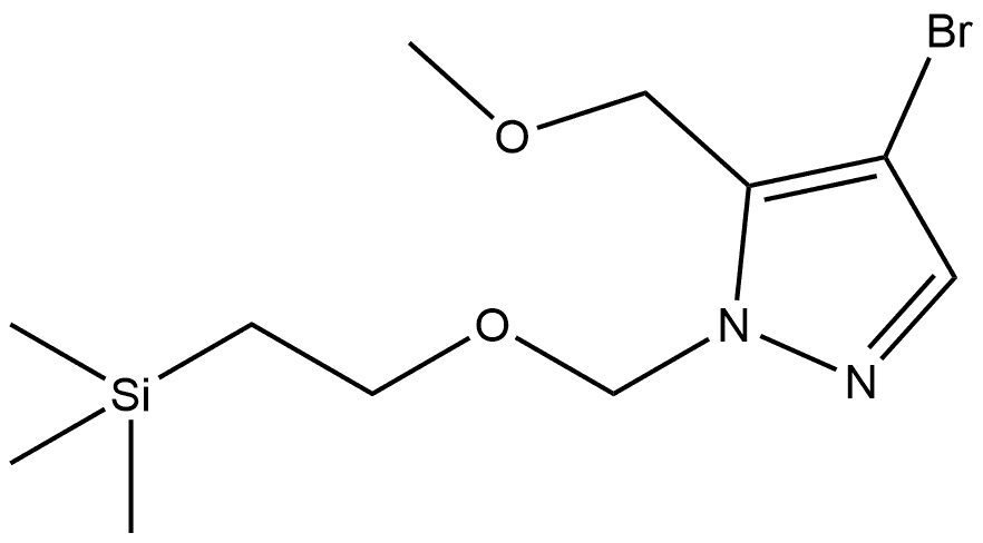 4-bromo-5-(methoxymethyl)-1-{[2-(trimethylsilyl)ethoxy]methyl}-1H-pyrazole Structure