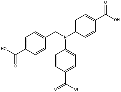 Benzoic acid, 4,4'-[[(4-carboxyphenyl)methyl]imino]bis- Structure