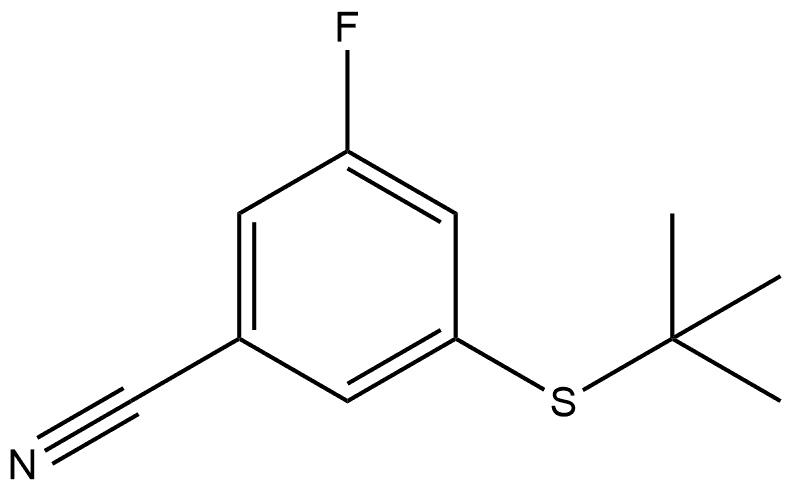 3-[(1,1-Dimethylethyl)thio]-5-fluorobenzonitrile Structure