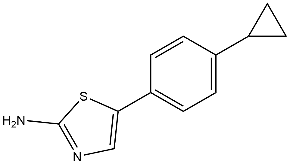 5-(4-Cyclopropylphenyl)thiazol-2-amine Structure