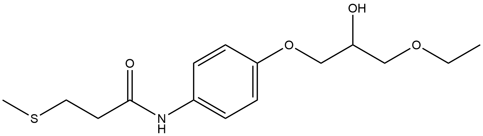 Propanamide, N-[4-(3-ethoxy-2-hydroxypropoxy)phenyl]-3-(methylthio)-, (+)-