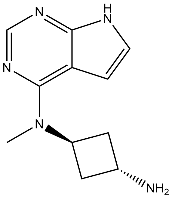 trans-N1-methyl-N1-(7H-pyrrolo[2,3-d]pyrimidin-4-yl)cyclobutane-1,3-diamine Structure