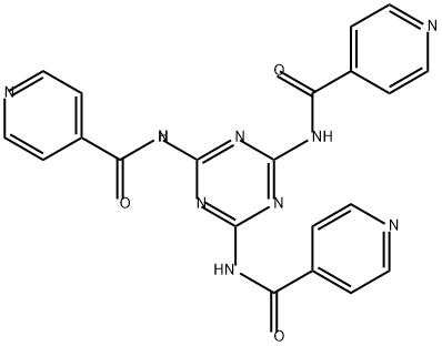 4-Pyridinecarboxamide, N,N',N''-1,3,5-triazine-2,4,6-triyltris- Structure