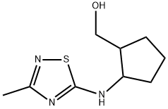 {2-[(3-methyl-1,2,4-thiadiazol-5-yl)amino]cyclopen tyl}methanol Structure