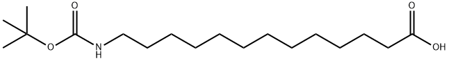 Tridecanoic acid, 13-[[(1,1-dimethylethoxy)carbonyl]amino]- Structure