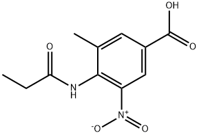 Benzoic acid, 3-methyl-5-nitro-4-[(1-oxopropyl)amino]- Structure