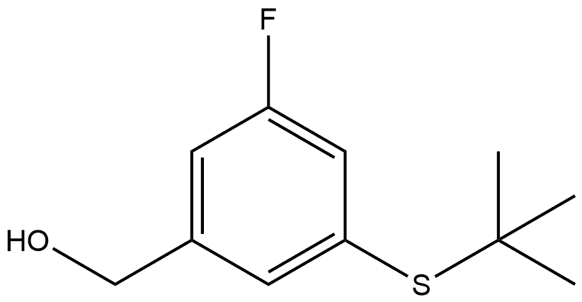 3-[(1,1-Dimethylethyl)thio]-5-fluorobenzenemethanol Structure