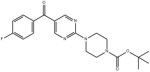 tert-Butyl 4-(5-(4-fluorobenzoyl)pyrimidin-2-yl)piperazine-1-carboxylate Structure