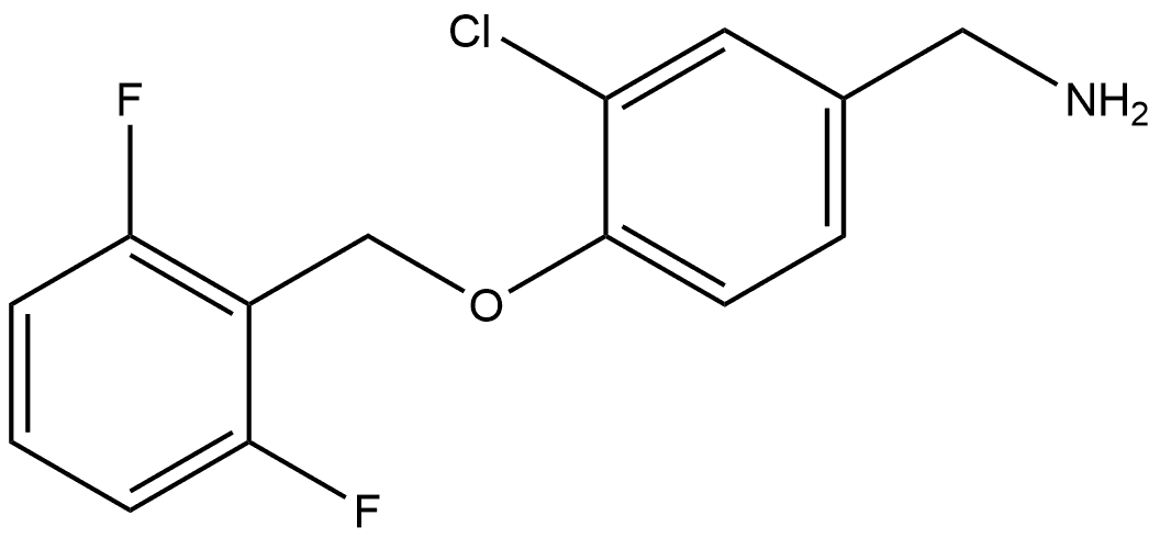 3-Chloro-4-[(2,6-difluorophenyl)methoxy]benzenemethanamine Structure