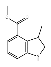 1H-Indole-4-carboxylic acid, 2,3-dihydro-3-methyl-, methyl ester Structure