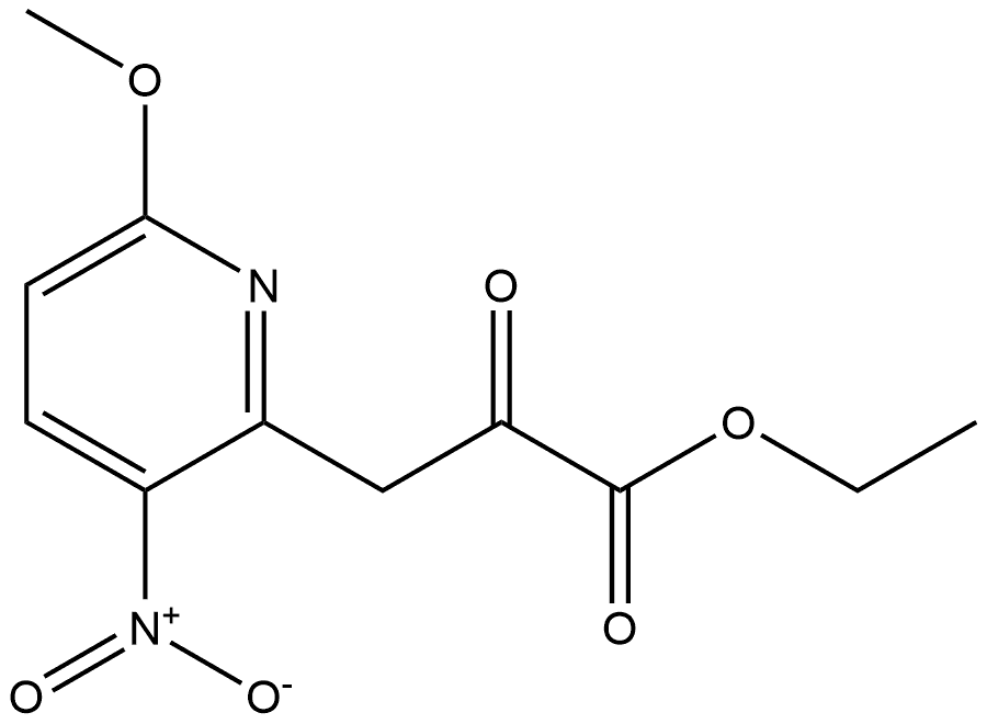 2-Pyridinepropanoic acid, 6-methoxy-3-nitro-α-oxo-, ethyl ester Structure
