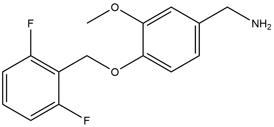 4-[(2,6-Difluorophenyl)methoxy]-3-methoxybenzenemethanamine Structure