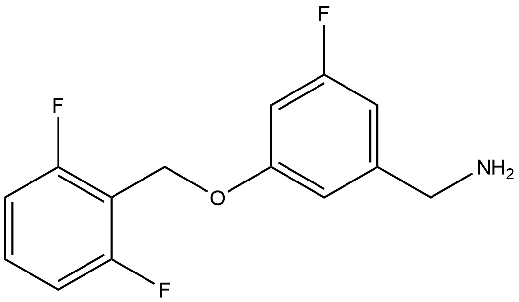 3-[(2,6-Difluorophenyl)methoxy]-5-fluorobenzenemethanamine Structure