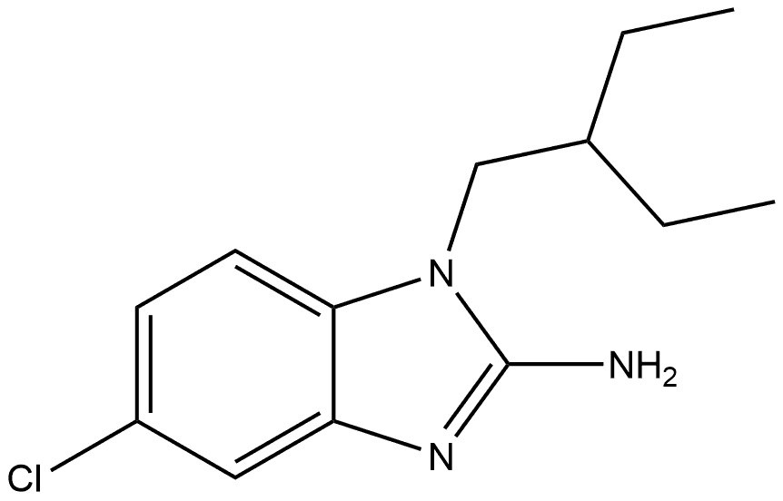 5-Chloro-1-(2-ethylbutyl)-1H-benzimidazol-2-amine Structure