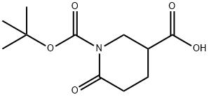 1,3-Piperidinedicarboxylic acid, 6-oxo-, 1-(1,1-dimethylethyl) ester Structure