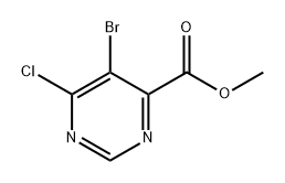 4-Pyrimidinecarboxylic acid, 5-bromo-6-chloro-, methyl ester Structure