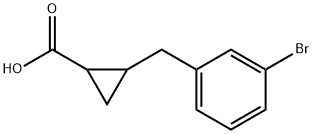 2-[(3-bromophenyl)methyl]cyclopropane-1-carbo xylic acid Structure