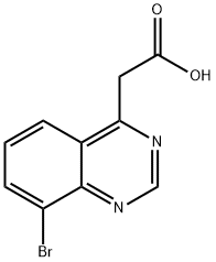 4-Quinazolineacetic acid, 8-bromo- Structure