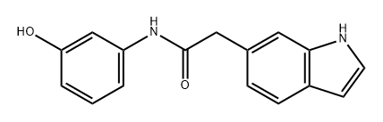 1H-Indole-6-acetamide, N-(3-hydroxyphenyl)- Structure