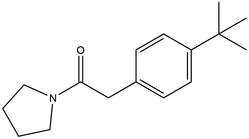 2-[4-(1,1-Dimethylethyl)phenyl]-1-(1-pyrrolidinyl)ethanone Structure