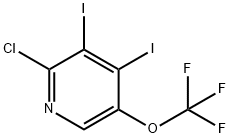 2-Chloro-3,4-diiodo-5-(trifluoromethoxy)pyridine Structure