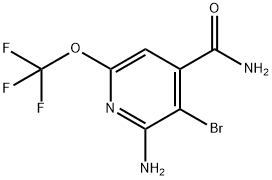 2-Amino-3-bromo-6-(trifluoromethoxy)pyridine-4-carboxamide Structure