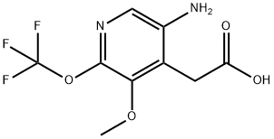 5-Amino-3-methoxy-2-(trifluoromethoxy)pyridine-4-acetic acid Structure