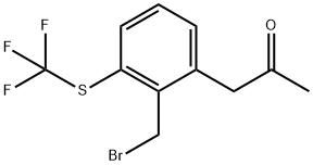 1-(2-(Bromomethyl)-3-(trifluoromethylthio)phenyl)propan-2-one Structure