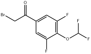 3',5'-Difluoro-4'-(difluoromethoxy)phenacyl bromide Structure