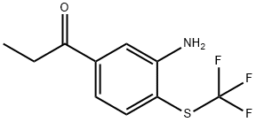 1-(3-Amino-4-(trifluoromethylthio)phenyl)propan-1-one Structure