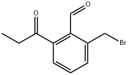 2-(Bromomethyl)-6-propionylbenzaldehyde Structure