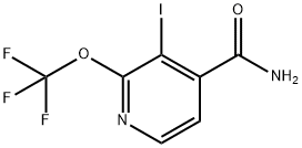 3-Iodo-2-(trifluoromethoxy)pyridine-4-carboxamide Structure