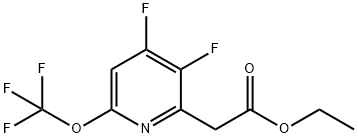 Ethyl 3,4-difluoro-6-(trifluoromethoxy)pyridine-2-acetate Structure