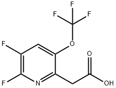 2,3-Difluoro-5-(trifluoromethoxy)pyridine-6-acetic acid Structure