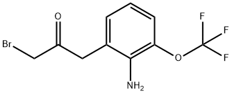 1-(2-Amino-3-(trifluoromethoxy)phenyl)-3-bromopropan-2-one Structure