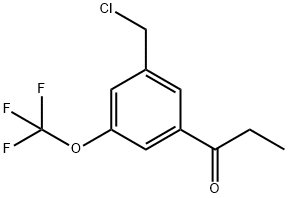 1-(3-(Chloromethyl)-5-(trifluoromethoxy)phenyl)propan-1-one Structure