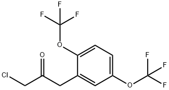 1-(2,5-Bis(trifluoromethoxy)phenyl)-3-chloropropan-2-one Structure